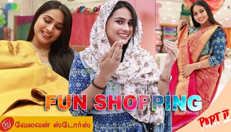 தங்கத்துக்கு தங்கத்திலே Saree போட்ட மாதிரி இருக்கு 😍 Salma Arun | Part 2 #velavanstores | #tnagar